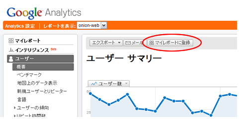 マイレポートに登録