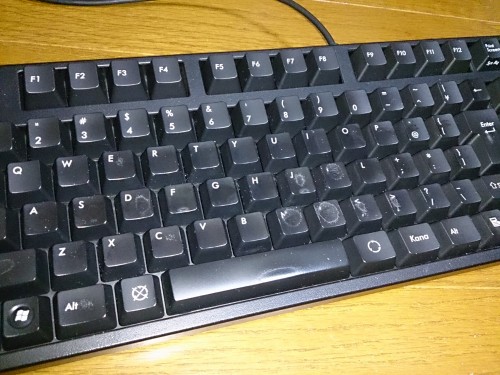 掃除が終わったキーボード