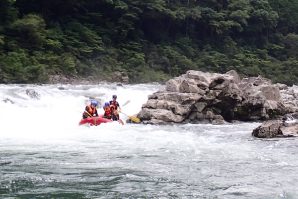 ラフティングの様子