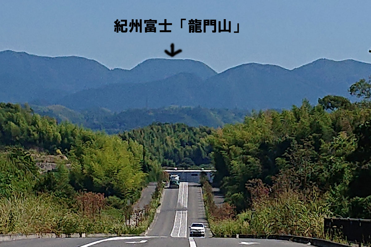 岸和田から見える龍門山